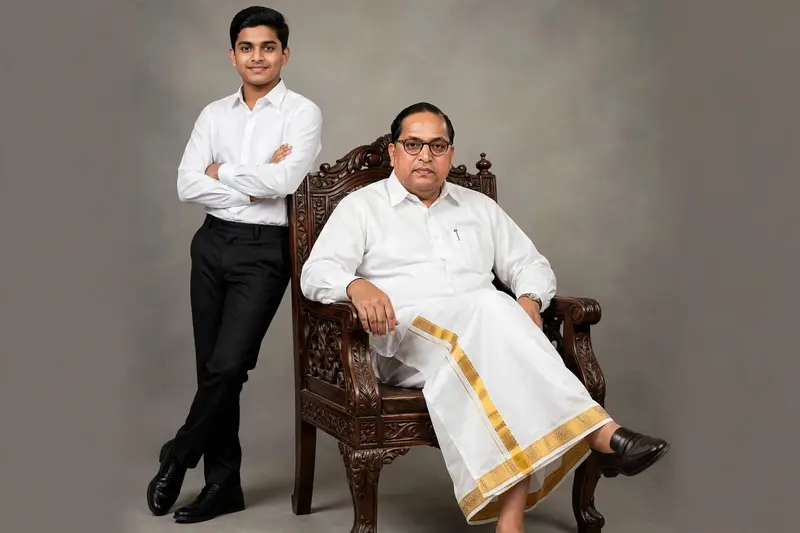 Father Son Ambedkar Portrait