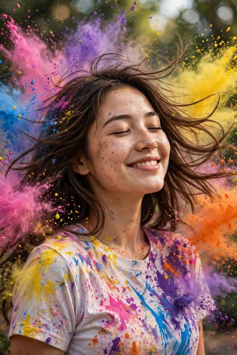 Holi Celebration Portrait
