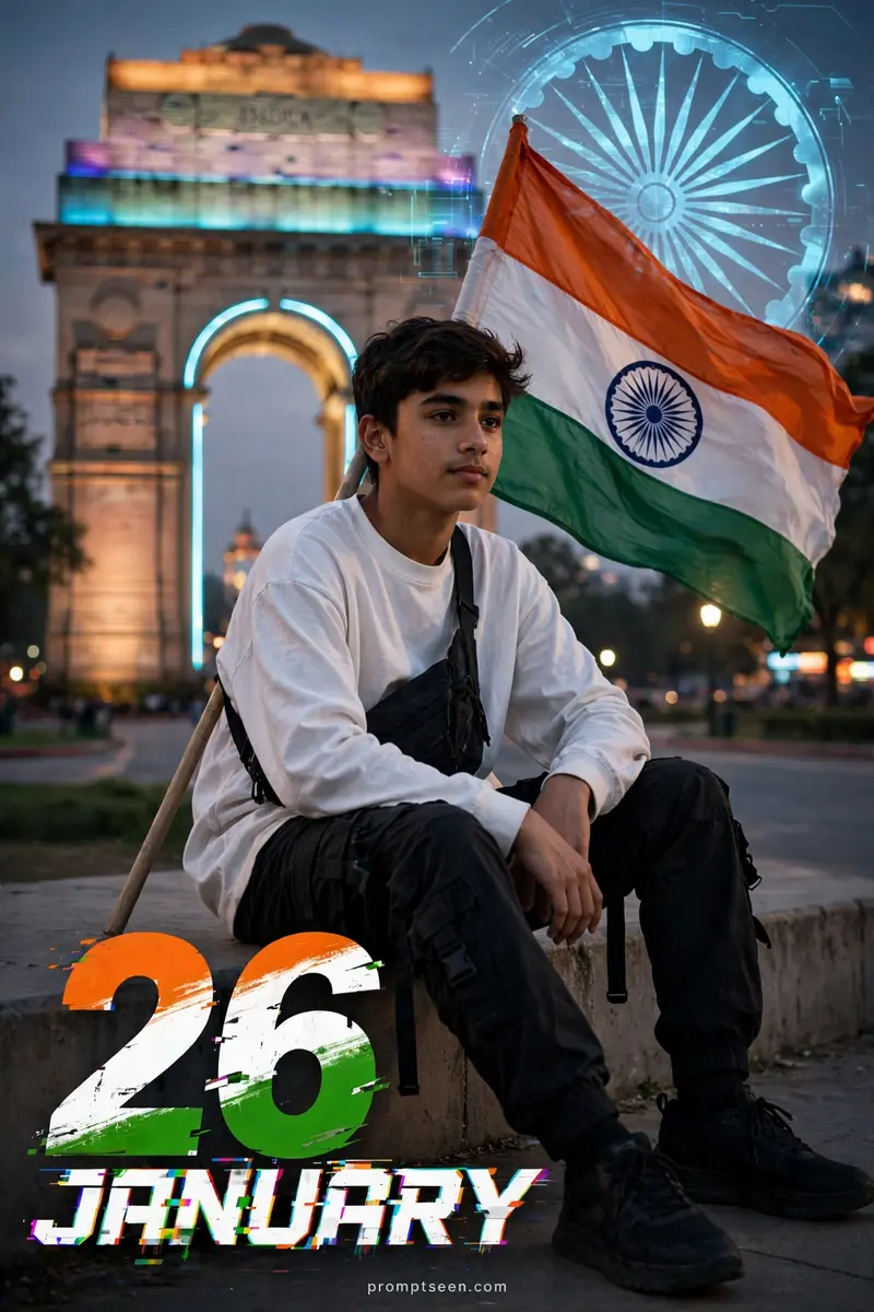Republic Day Boy Poster