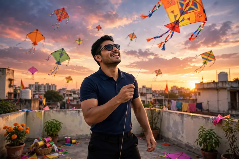Kite Flying Sunset