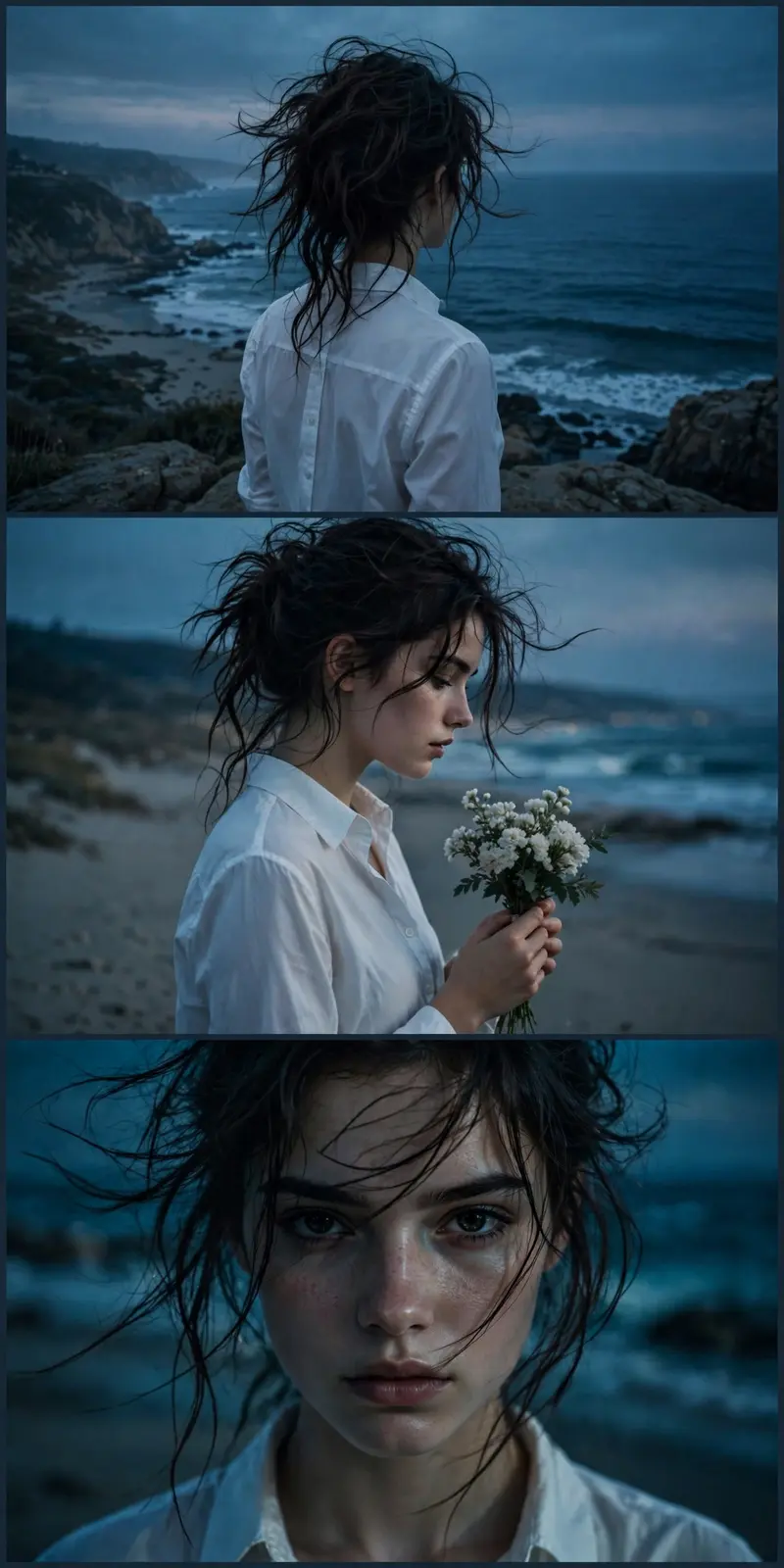 Beach Three-Frame Portrait