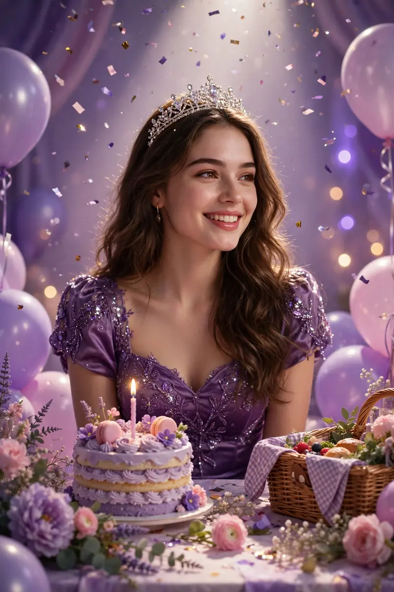 Purple Birthday Glam