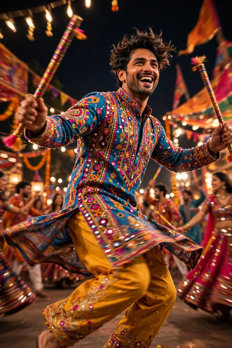 Navratri Dandiya Portrait