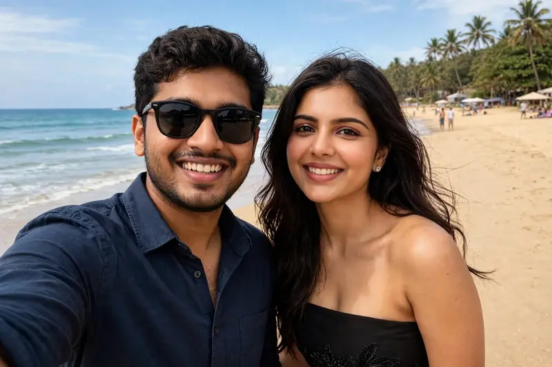 Celebrity Beach Selfie
