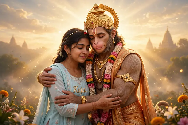 Hanuman Embrace Girl