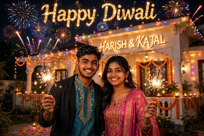 Diwali House Couple