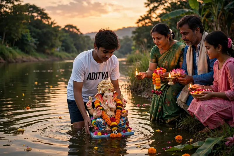 Ganpati Visarjan Boy