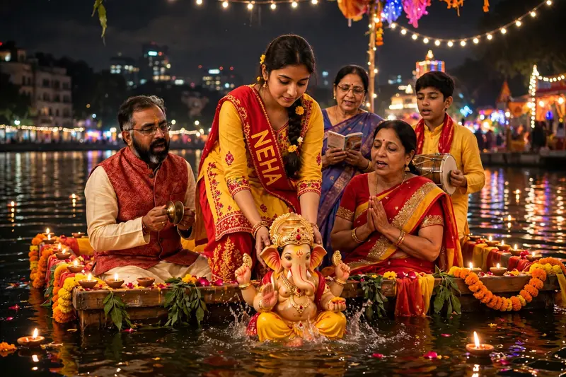 Ganpati Visarjan Girl