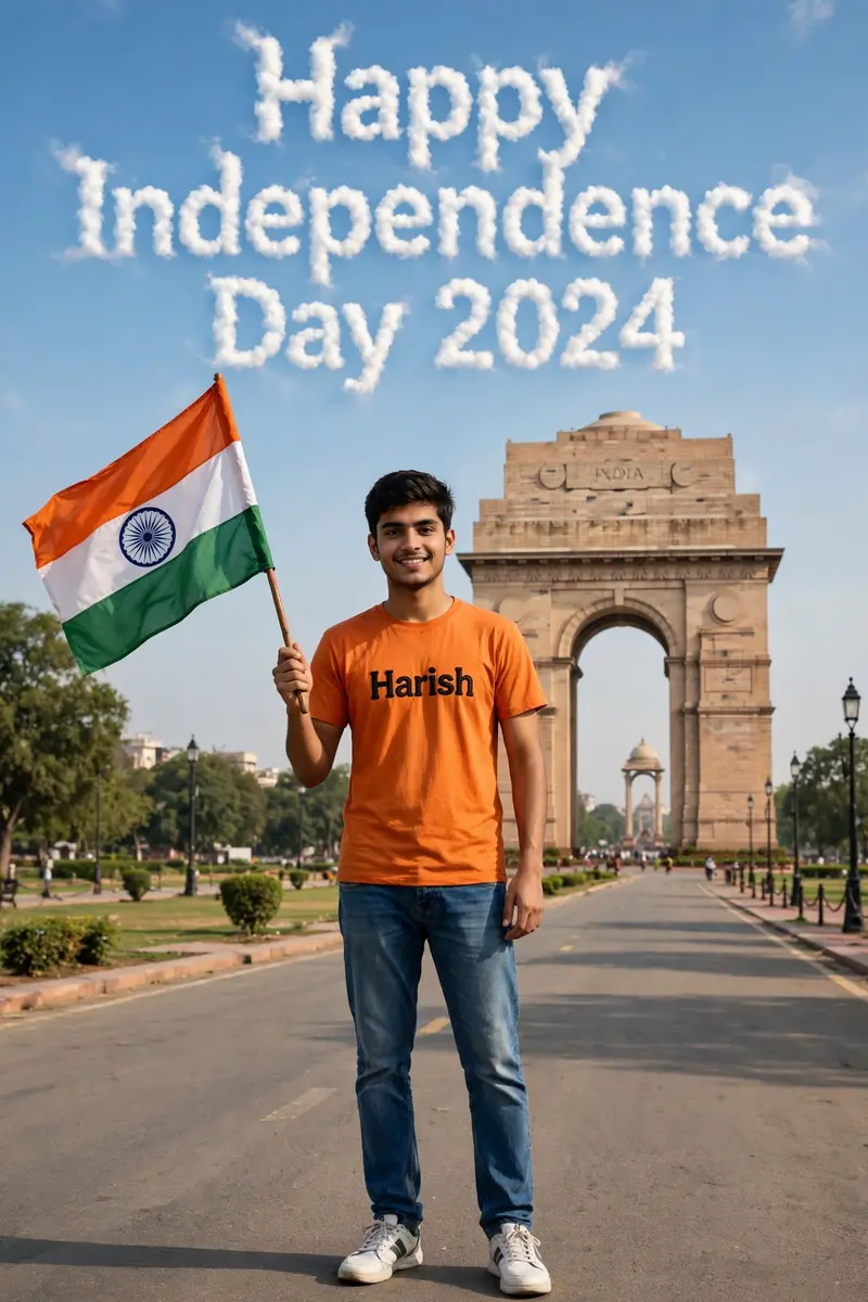 Independence Day Flag Boy