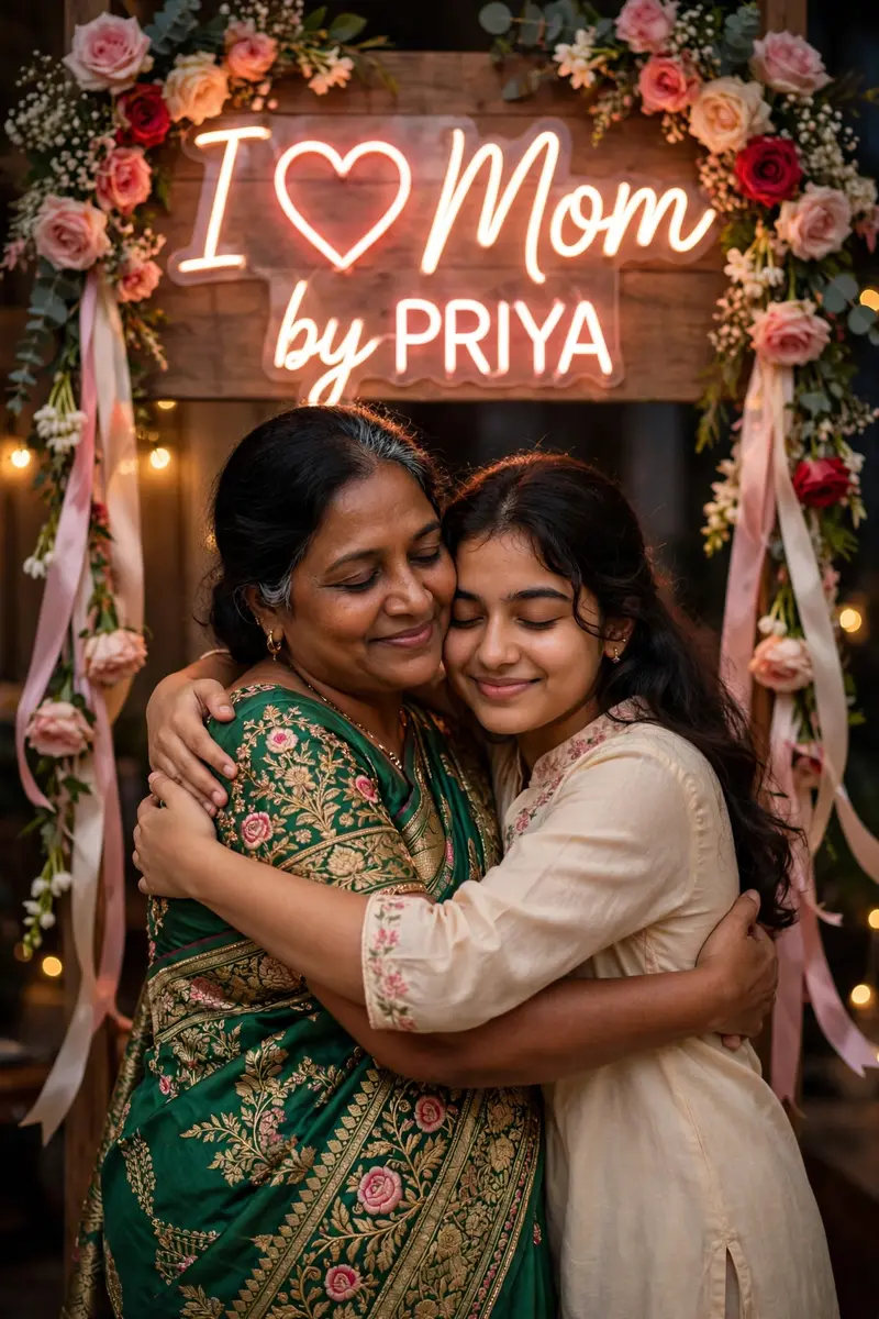 Mother Daughter Hug
