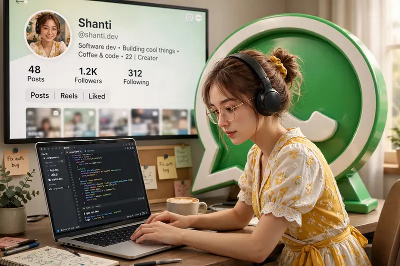 WhatsApp 3D Girl