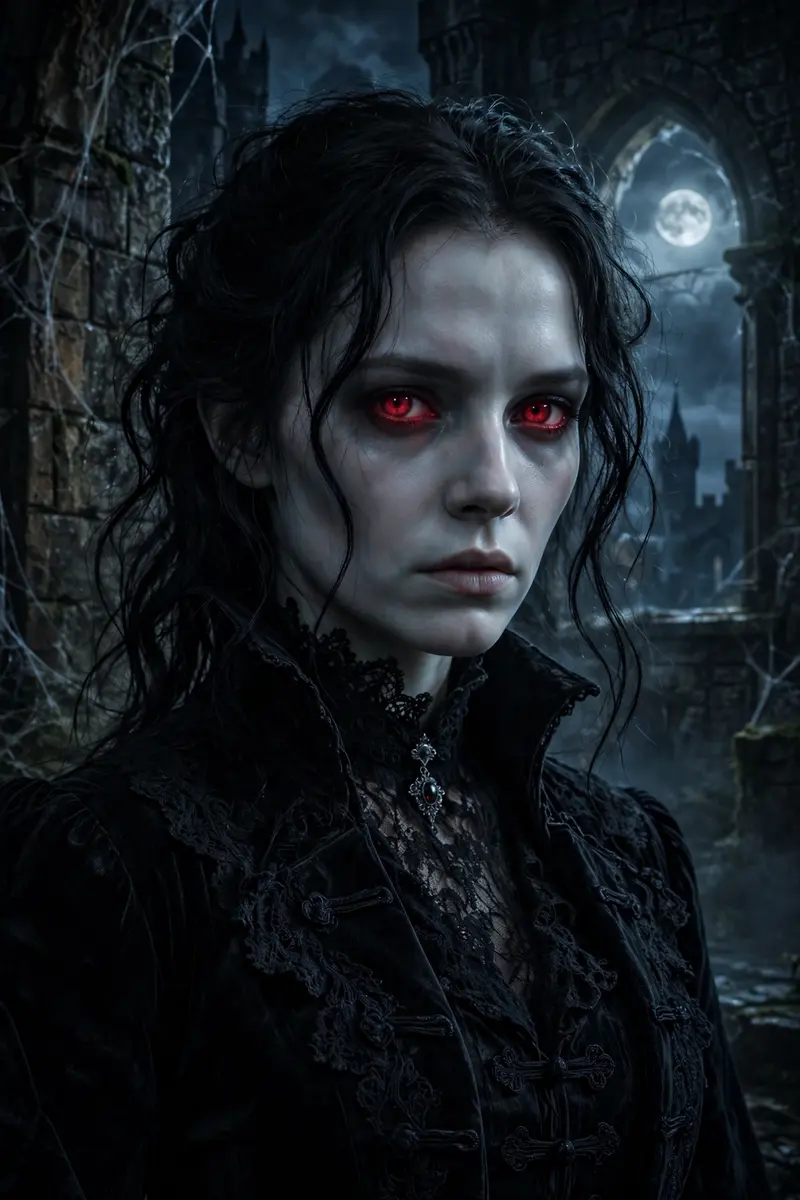 Halloween Vampire Portrait AI Prompt