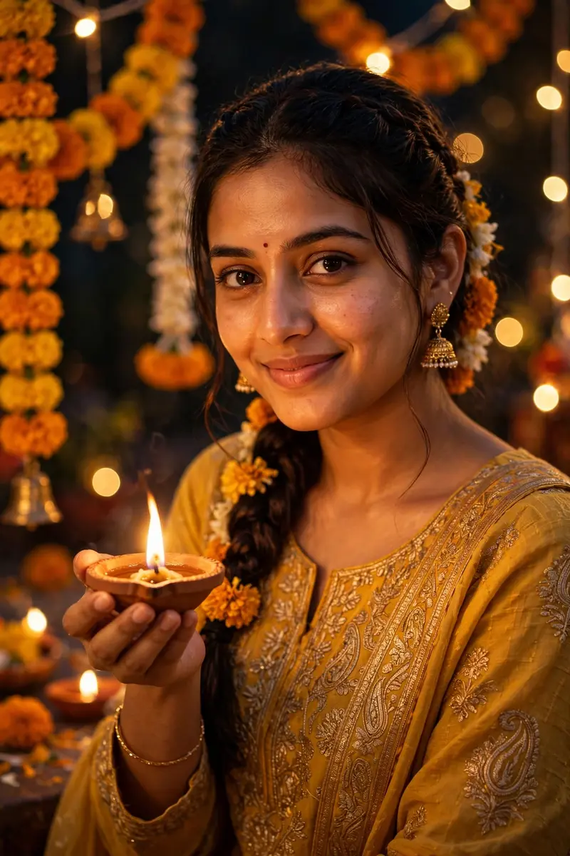 Diwali Diya Celebration AI Prompt