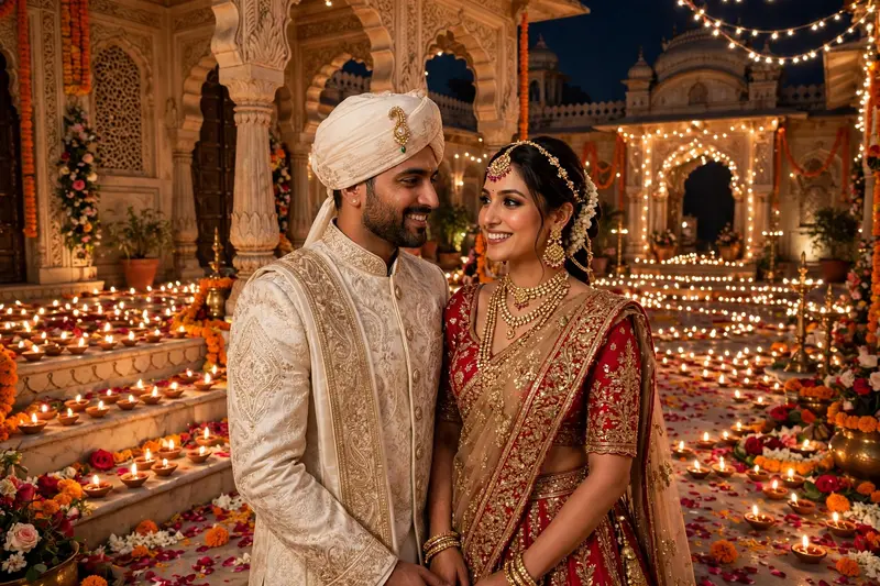Diwali Royal Couple AI Prompt