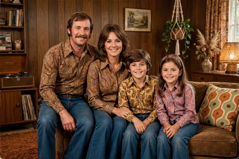 70s Vintage Family Portrait AI Prompt