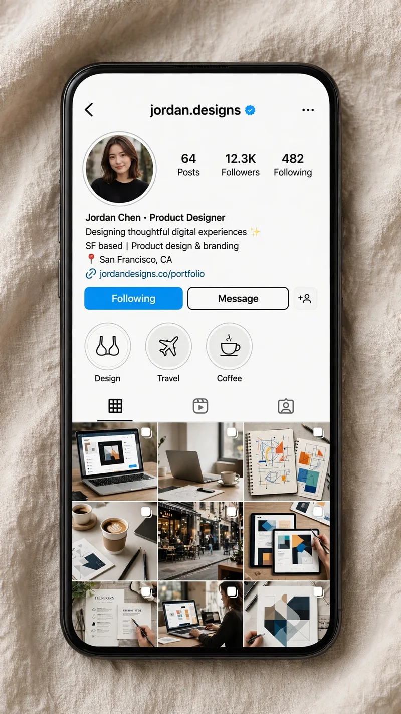 Instagram Profile Interface Edit