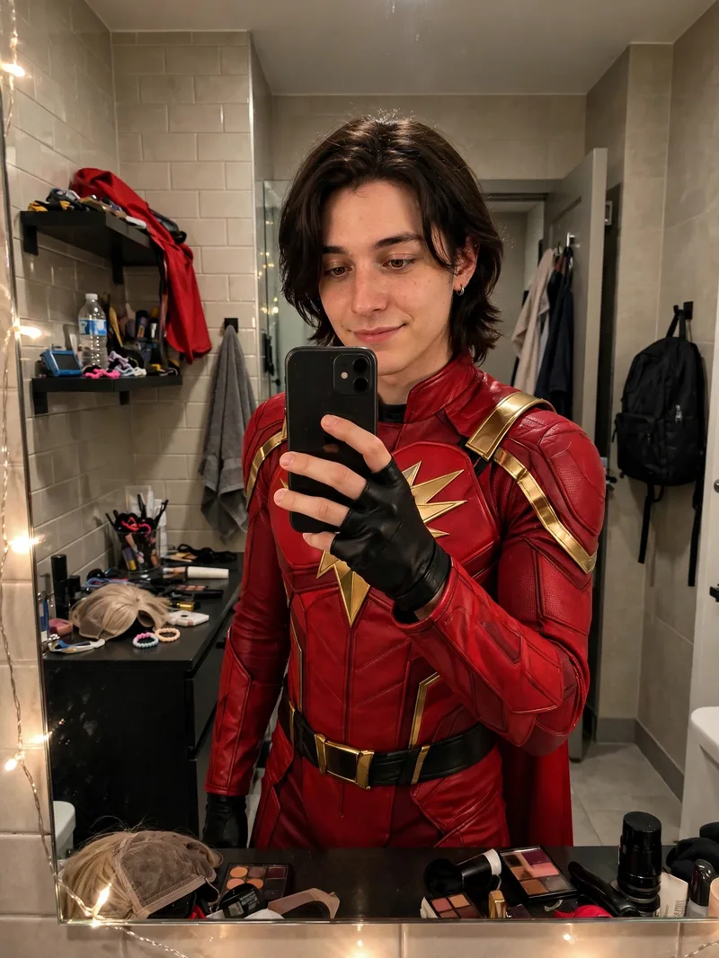 Spider-Man Couple Mirror Selfie