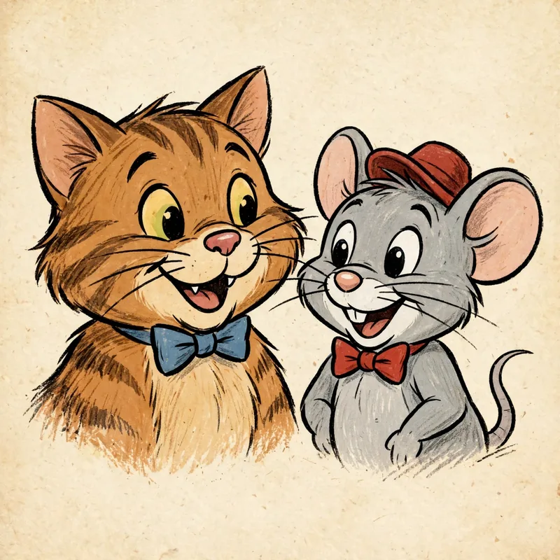 Tom And Jerry Cartoon Portrait