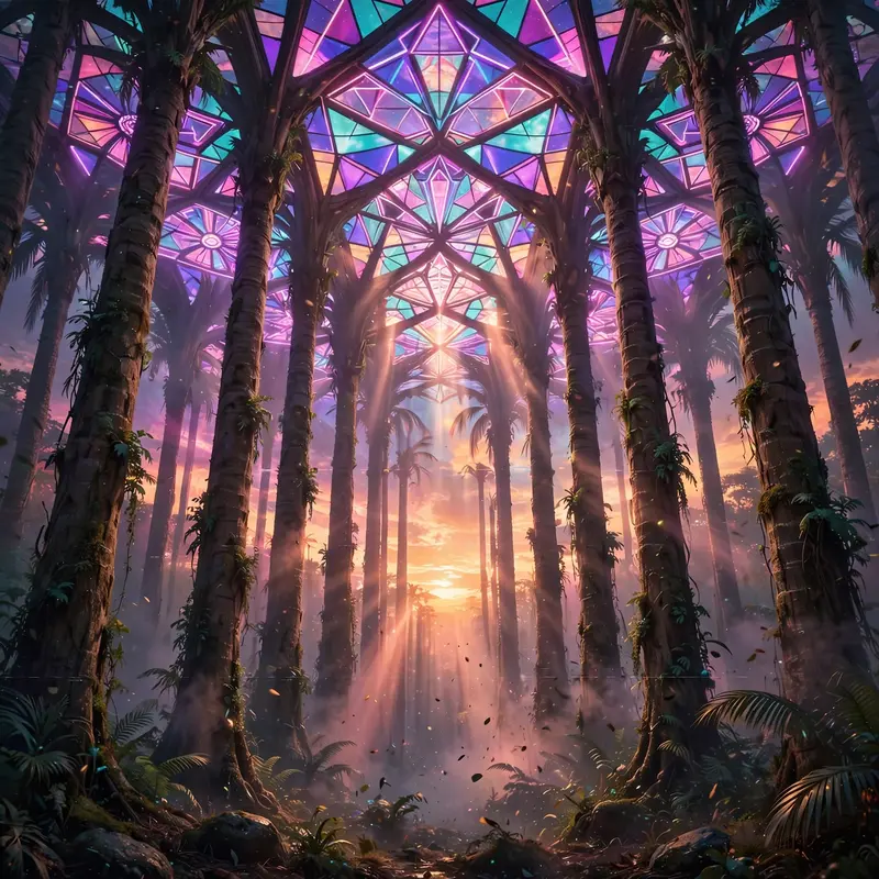 Neon Palm Cathedral