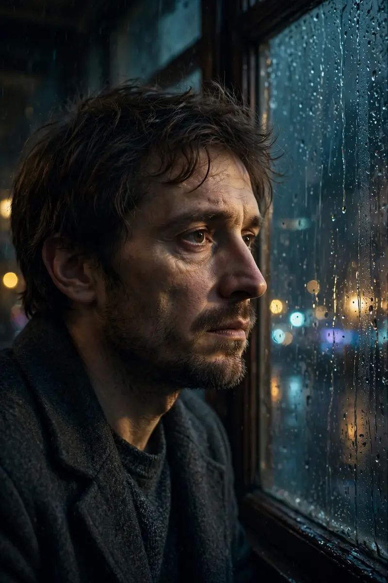 Rainy Window Gaze