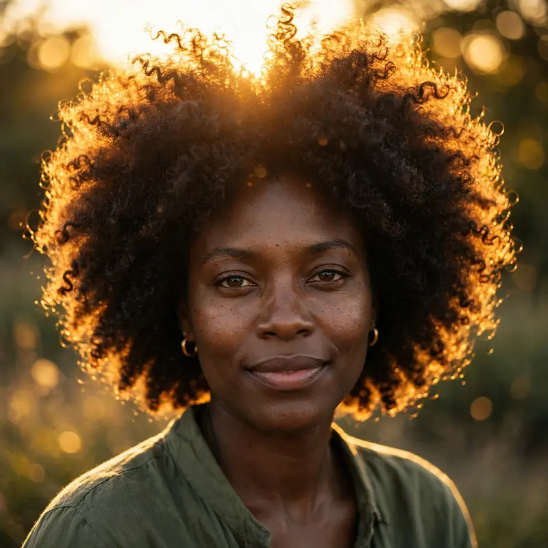 Backlit Curly Crown