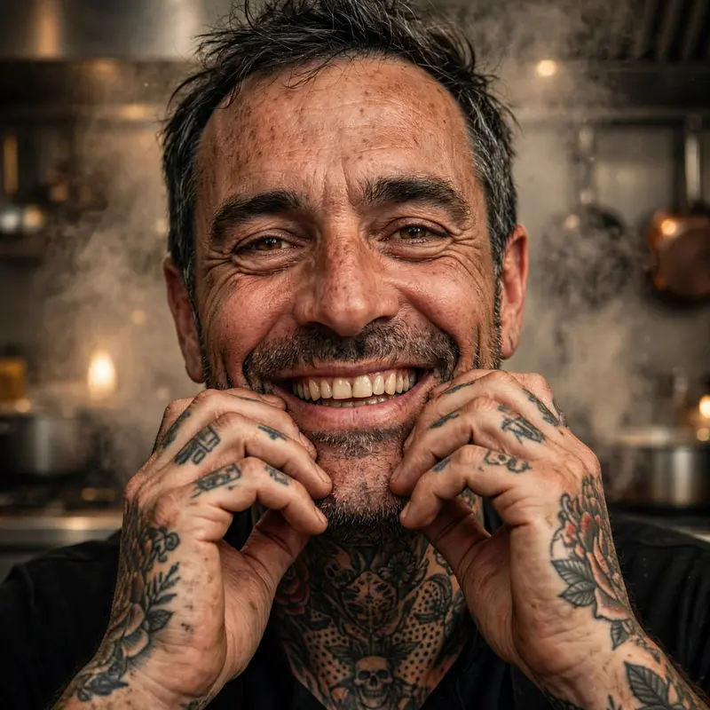 Tattooed Storyteller Close-Up