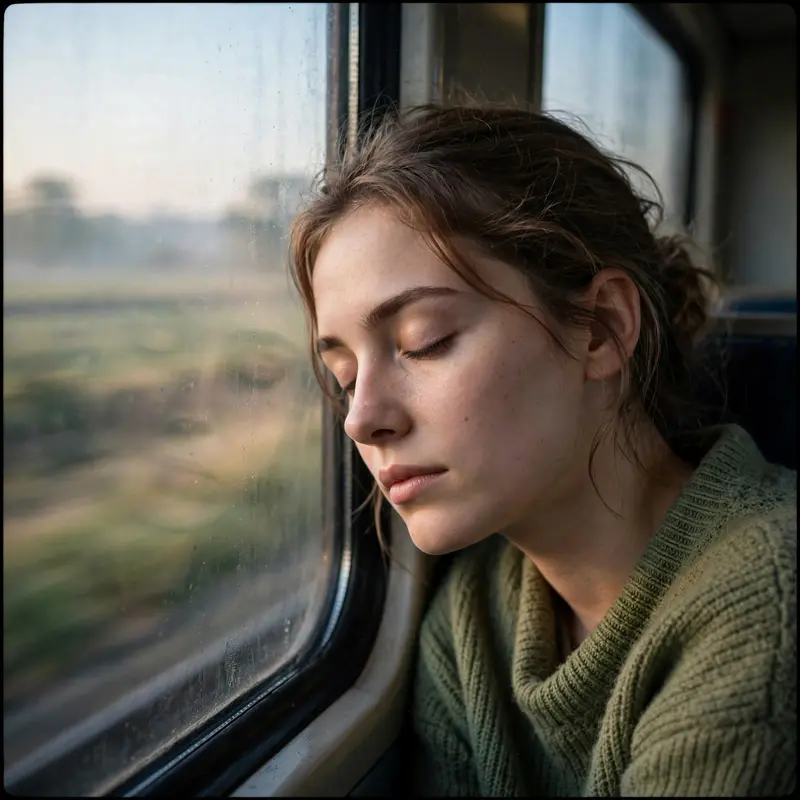 Dawn Train Window