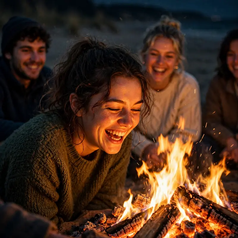Beach Bonfire Glow