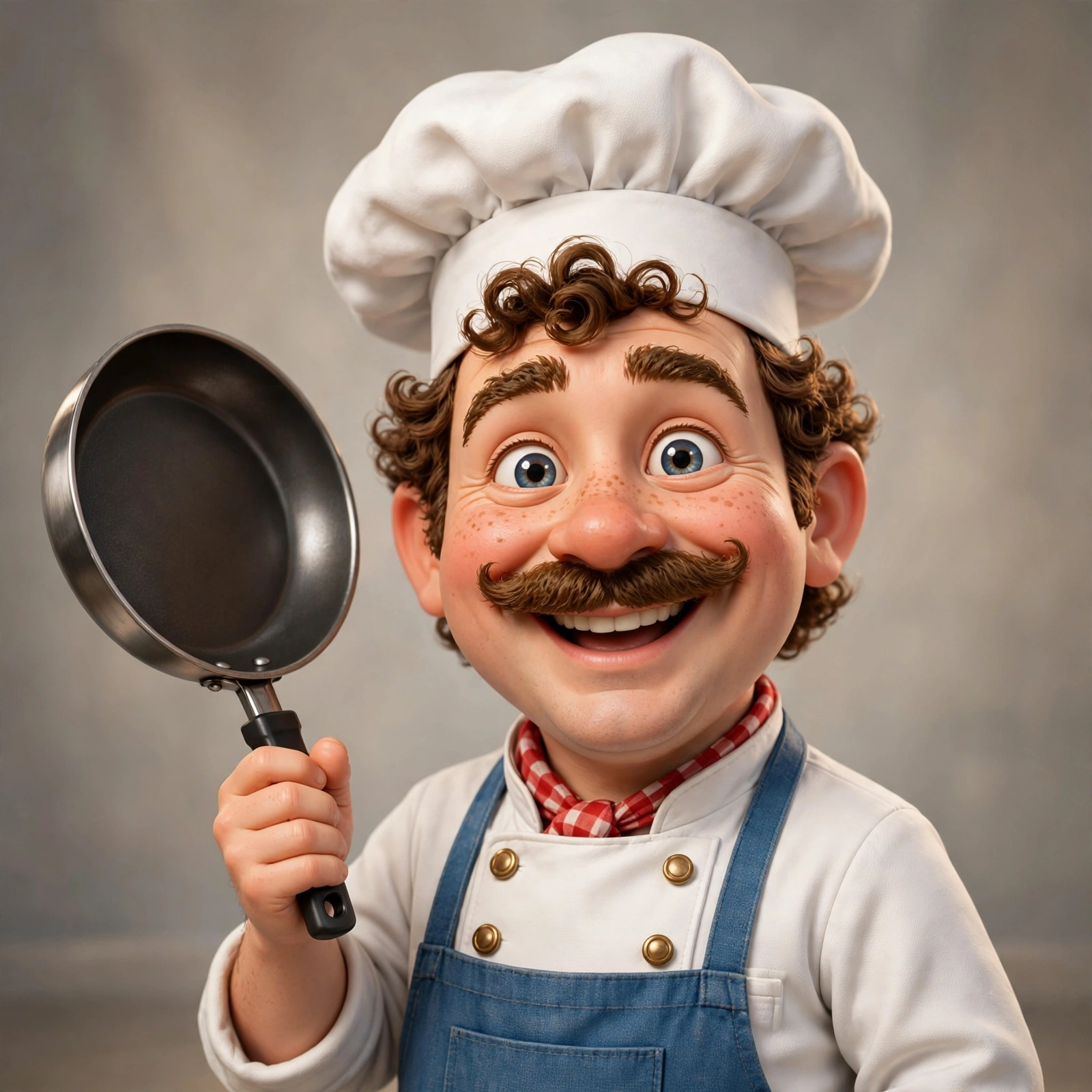 3D Caricature Frying Pan Portrait