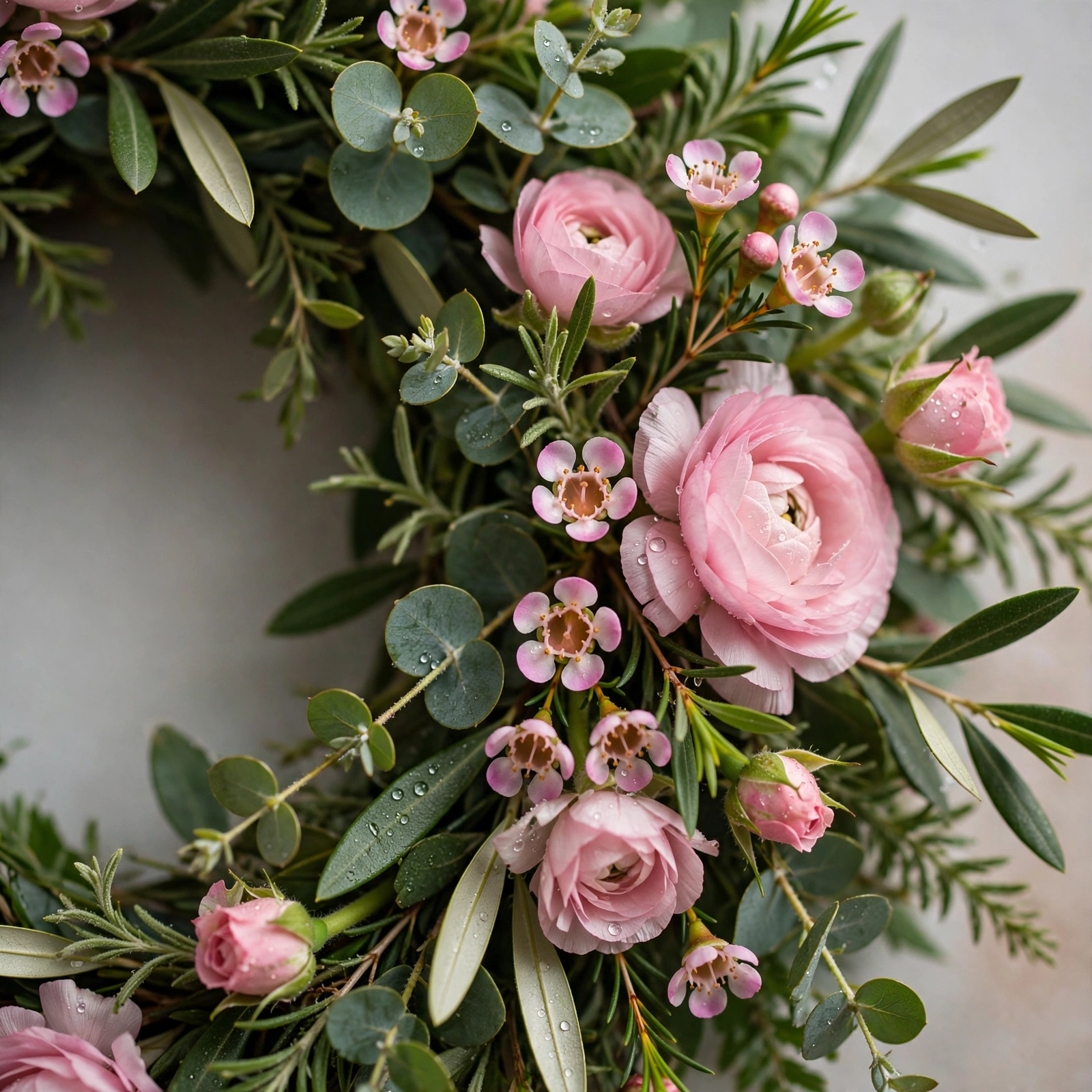 3D Floral Name Wreath Render Prompt
