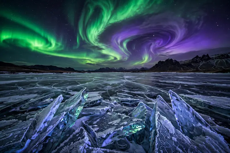 Aurora Over Ice