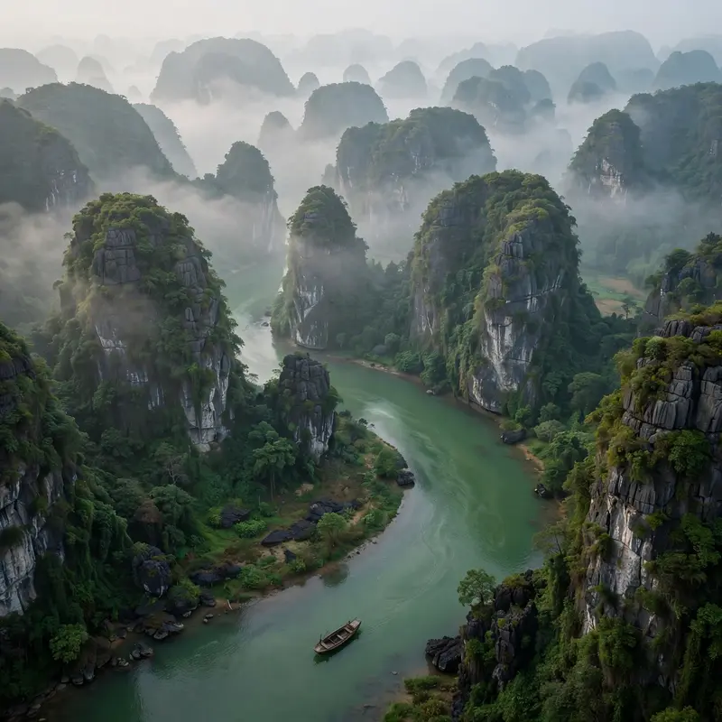 Karst River Bend