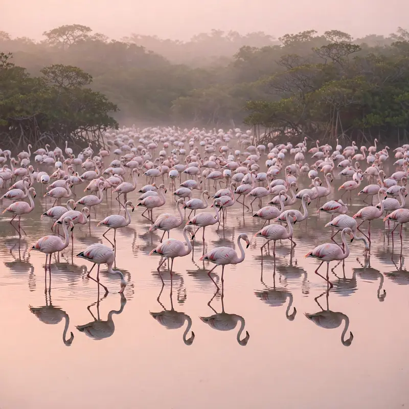 Flamingo Lagoon Dawn