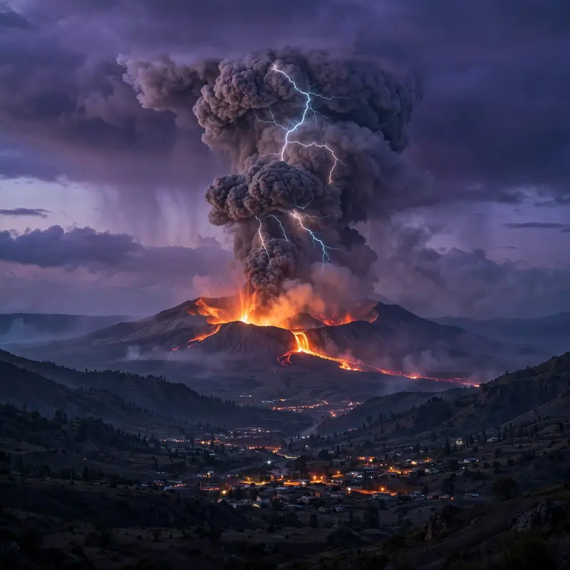 Volcano Ash Sky