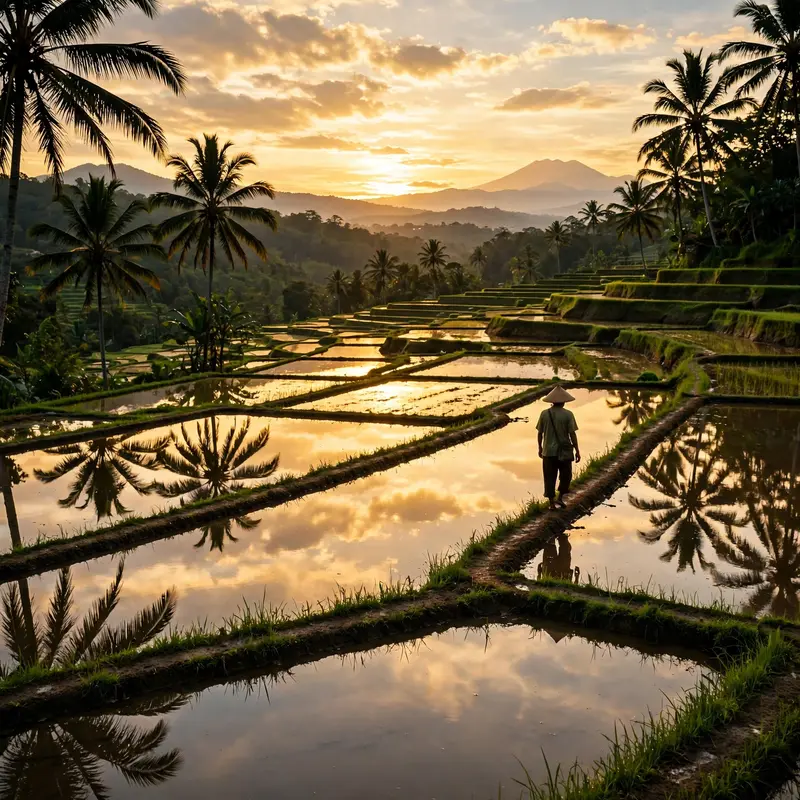Paddy Mirror Sunset