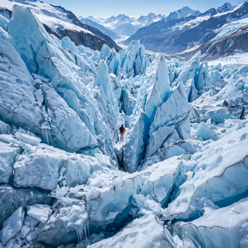 Icefall Seracs Blue