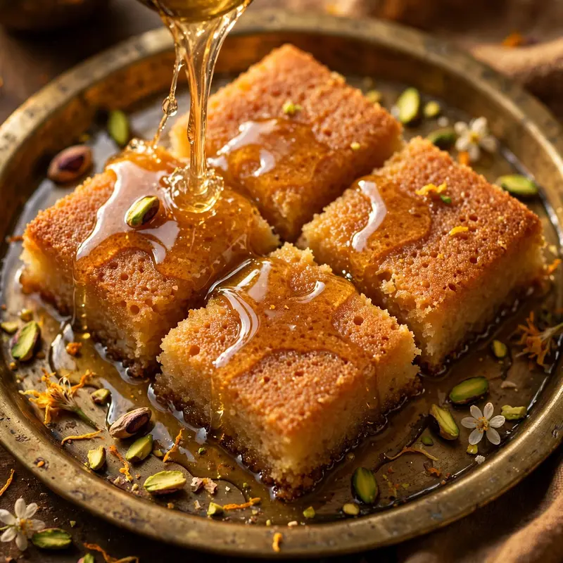 Basbousa Syrup Pour