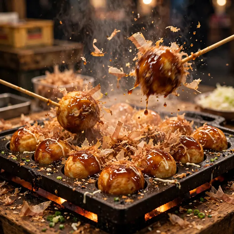 Takoyaki Flip Action