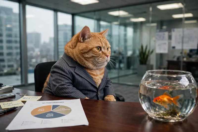 Distracted Cat CEO