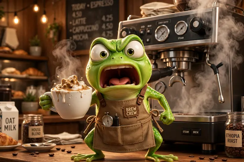 Frog Barista Rage