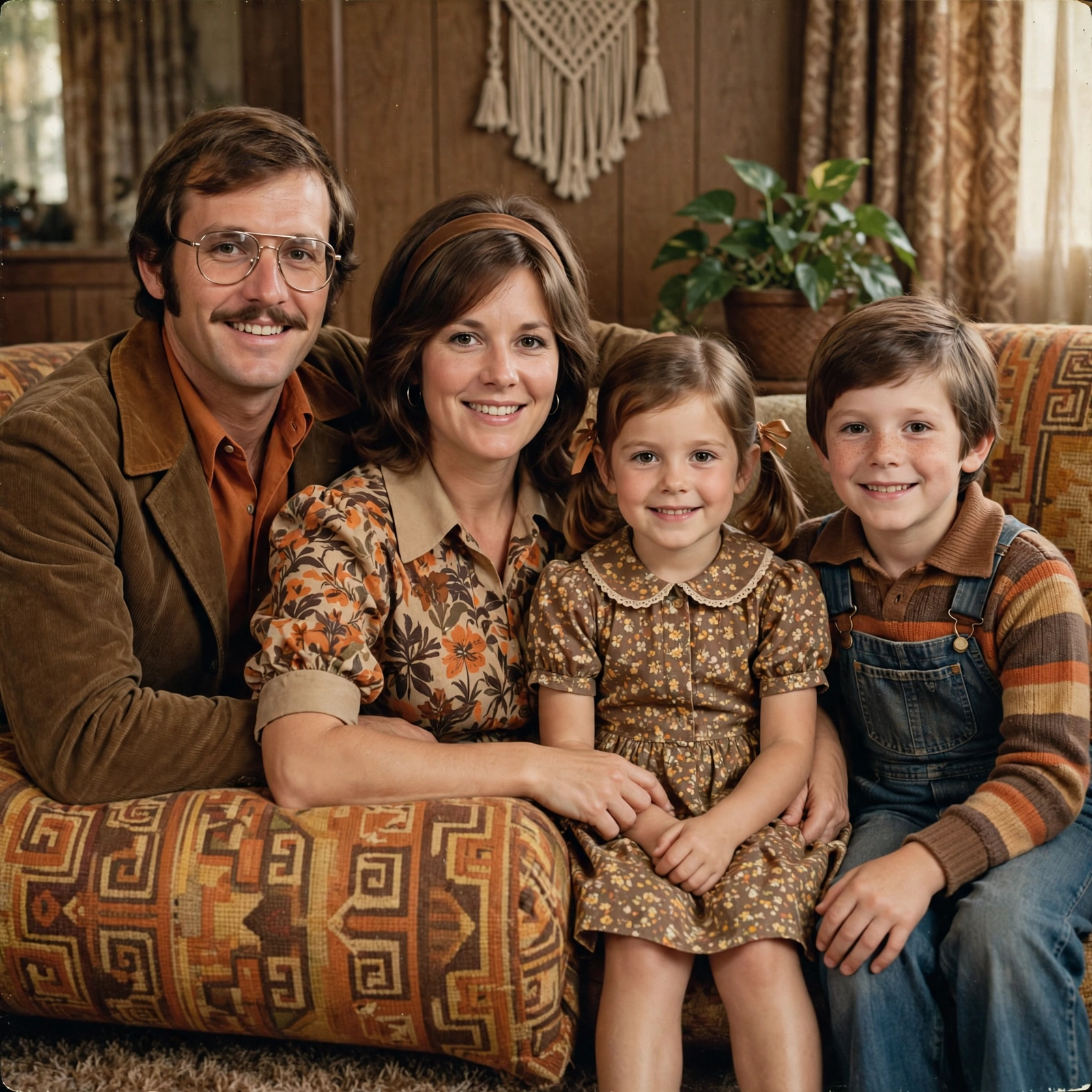 70s Vintage Family Portrait AI Prompt