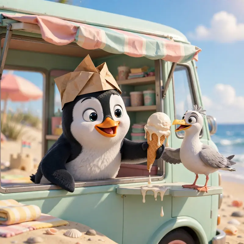 Penguin Ice Cream Truck
