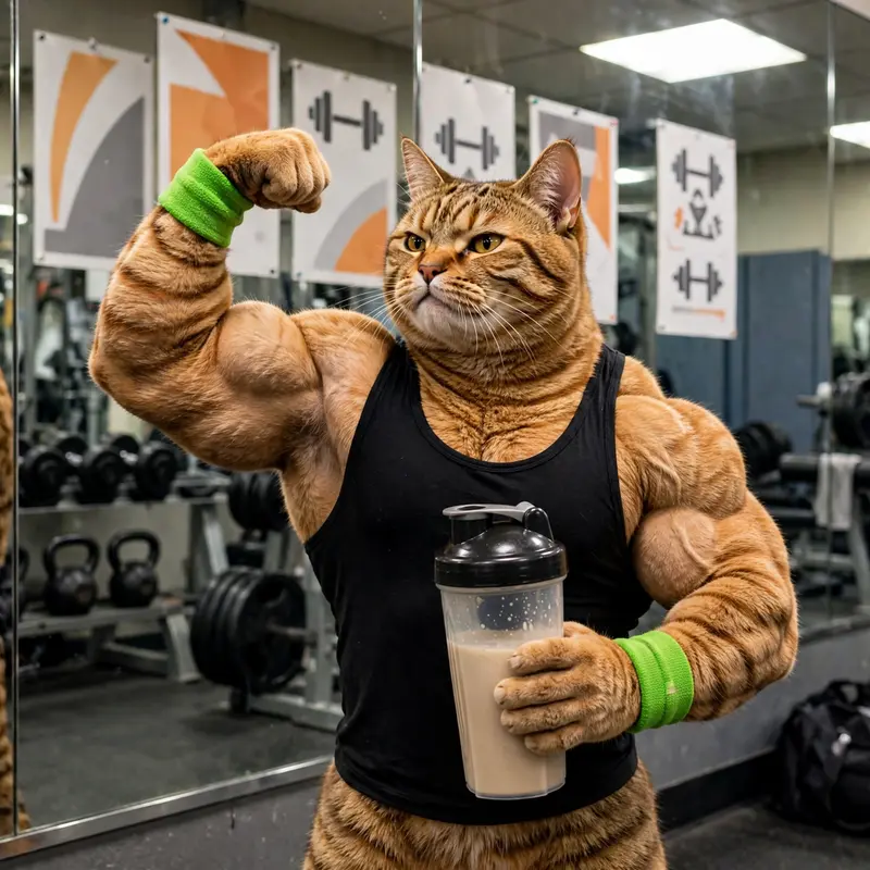 Cat Gym Bro