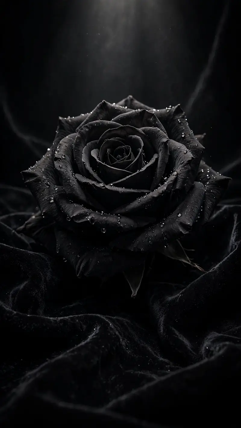 Matte Black Rose