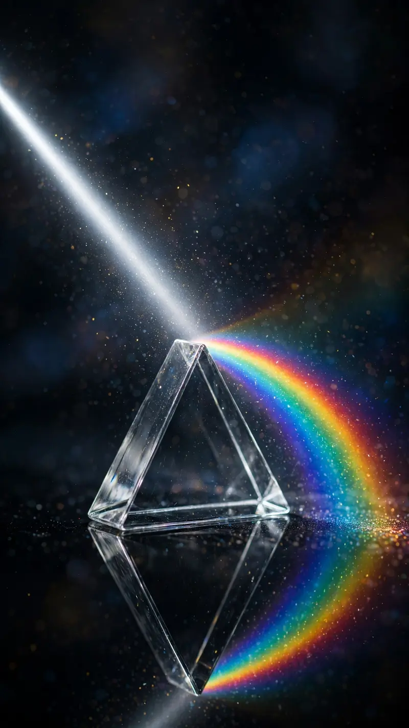 Glass Prism Refraction