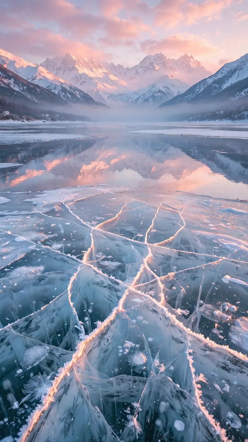 Frozen Lake Mirror