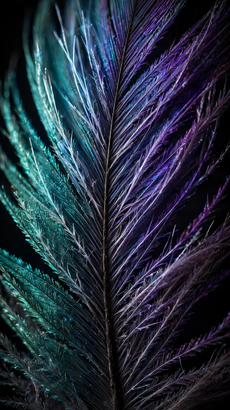 Iridescent Feather Macro