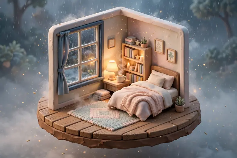 Cozy Isometric Bedroom