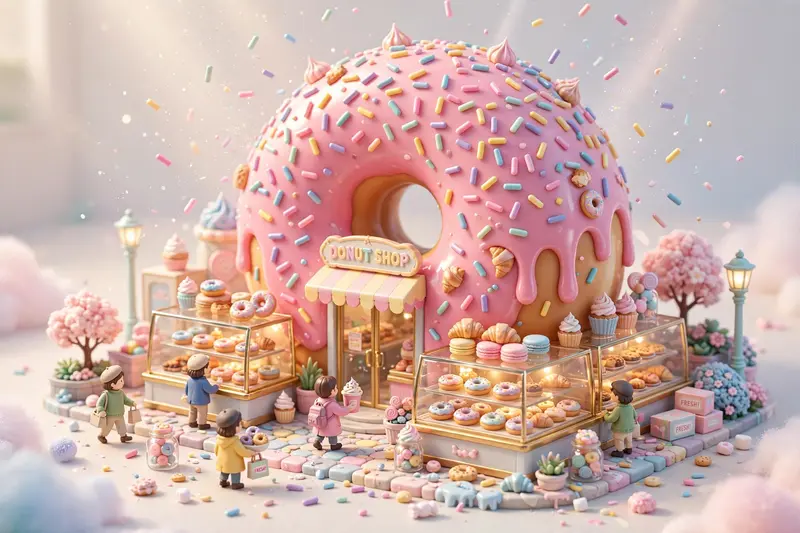 Glossy Donut Diorama