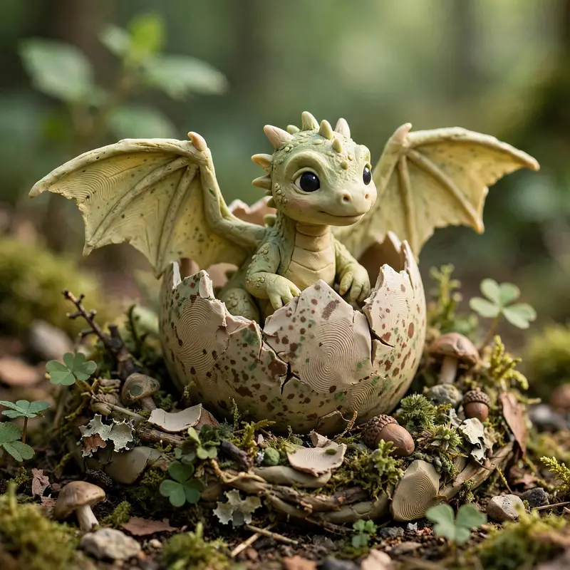 Clay Dragon Hatchling
